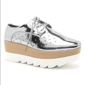 Silver Platform Sneakers